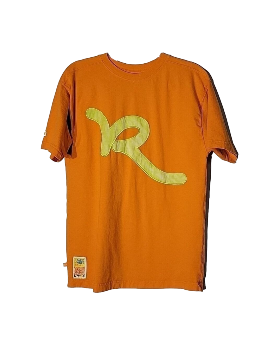 Rocawear Men's Short-Sleeved Tshirt, Orange, Streetwear, Size Large